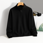 Men's fleece quarter-zip pullover hoodie — additional view