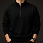 Men's fleece quarter-zip pullover hoodie — additional view