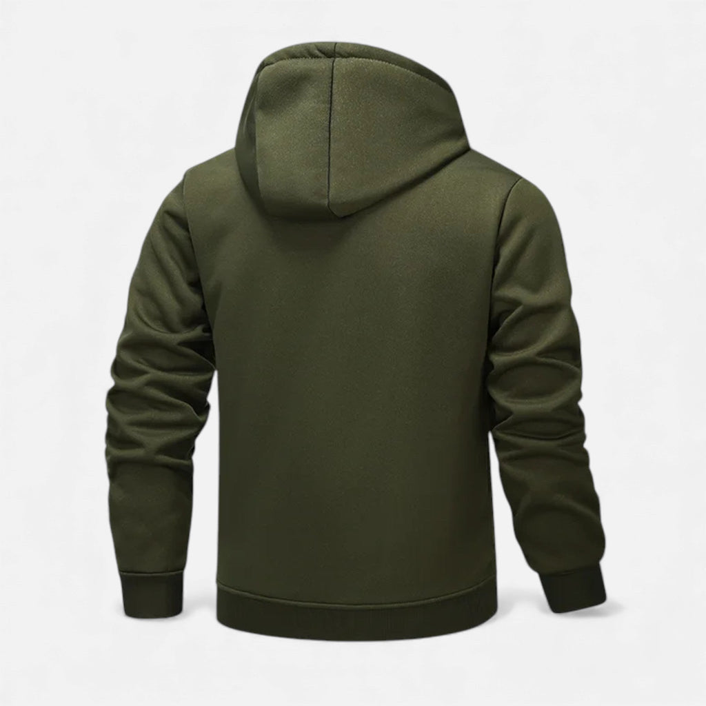 Men's fleece-lined winter hoodie jacket — additional view