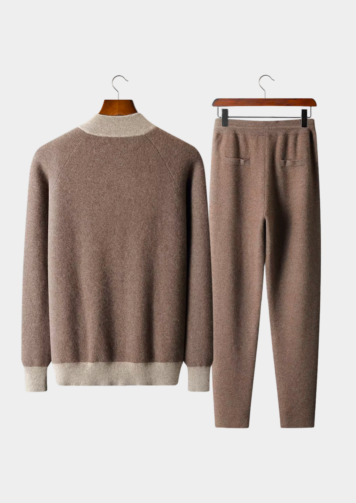 Men's two-piece knit tracksuit set — alternate view