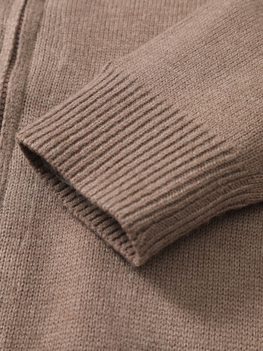 Men's color block ribbed cardigan — additional view