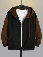 Sinclair | Color Block Zip-Up Hoodie