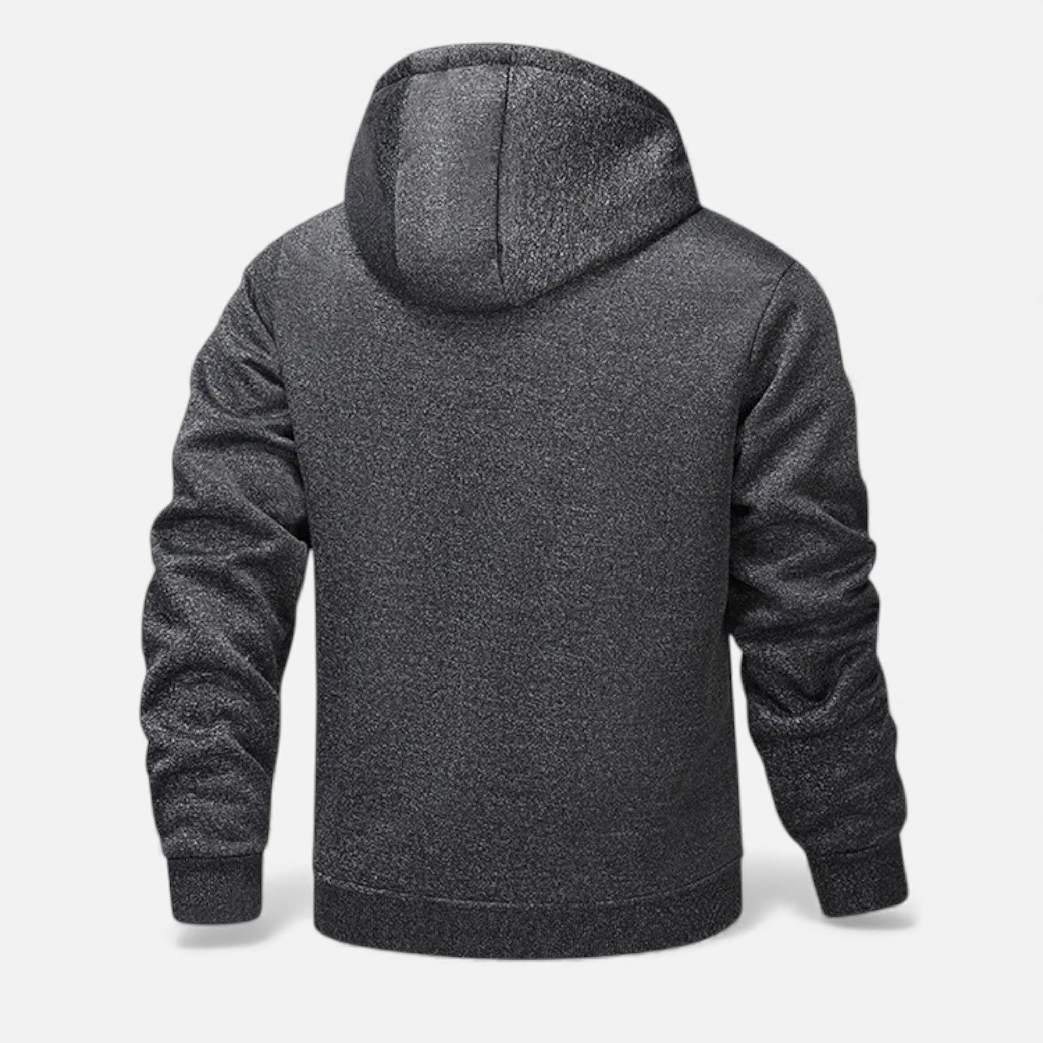 Men's fleece-lined winter hoodie jacket — additional view