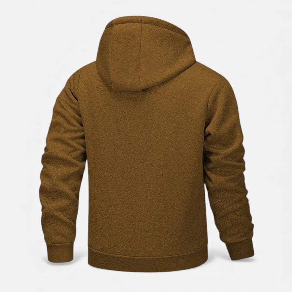 Men's fleece-lined winter hoodie jacket — additional view