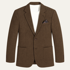 Men's single-breasted herringbone blazer
