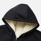 Men's fleece-lined winter hoodie jacket — additional view