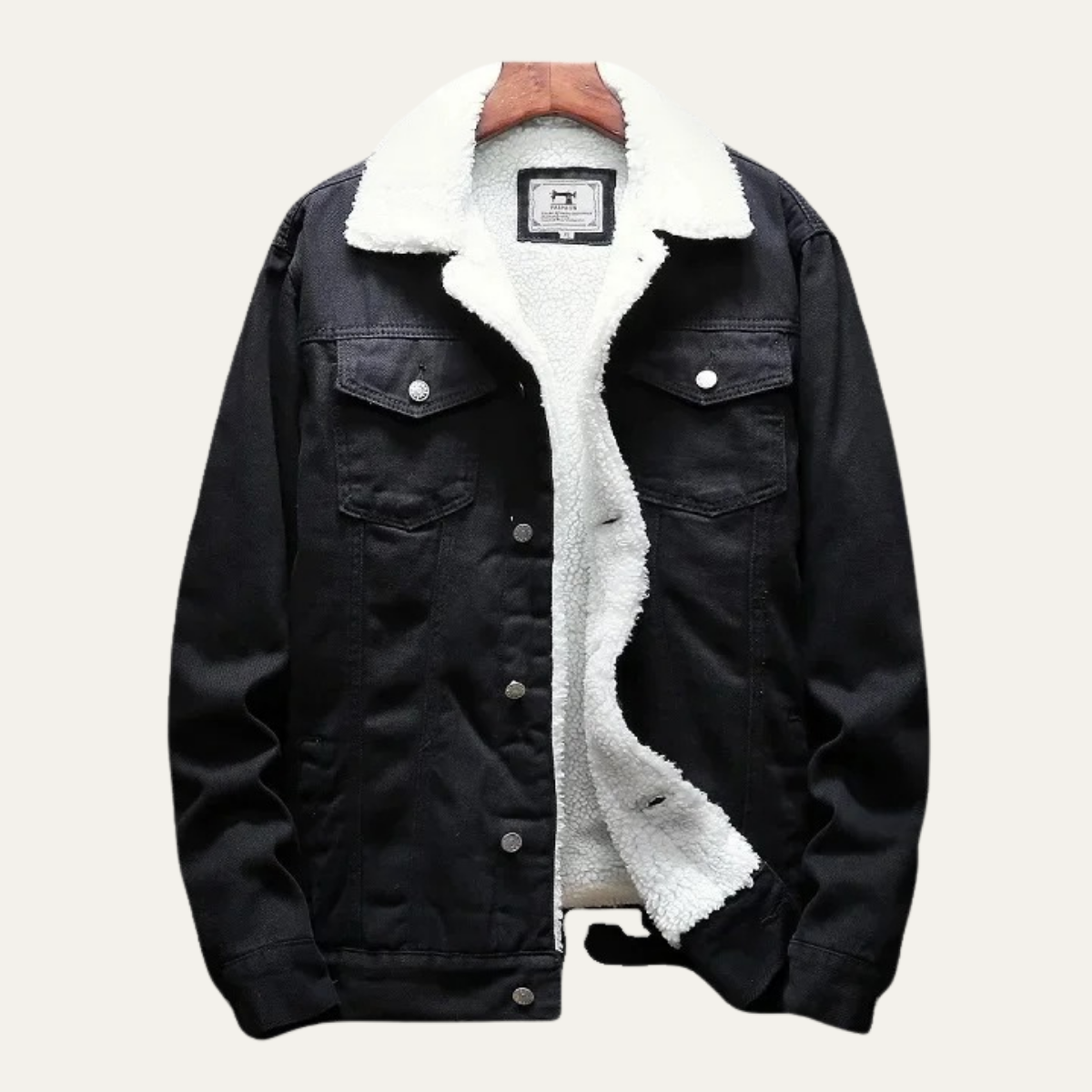 Men's fleece-lined classic denim jacket — additional view