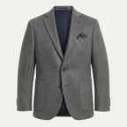 Men's single-breasted herringbone blazer — additional view