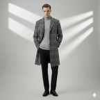 Braxton | Windowpane Wool Winter Coat