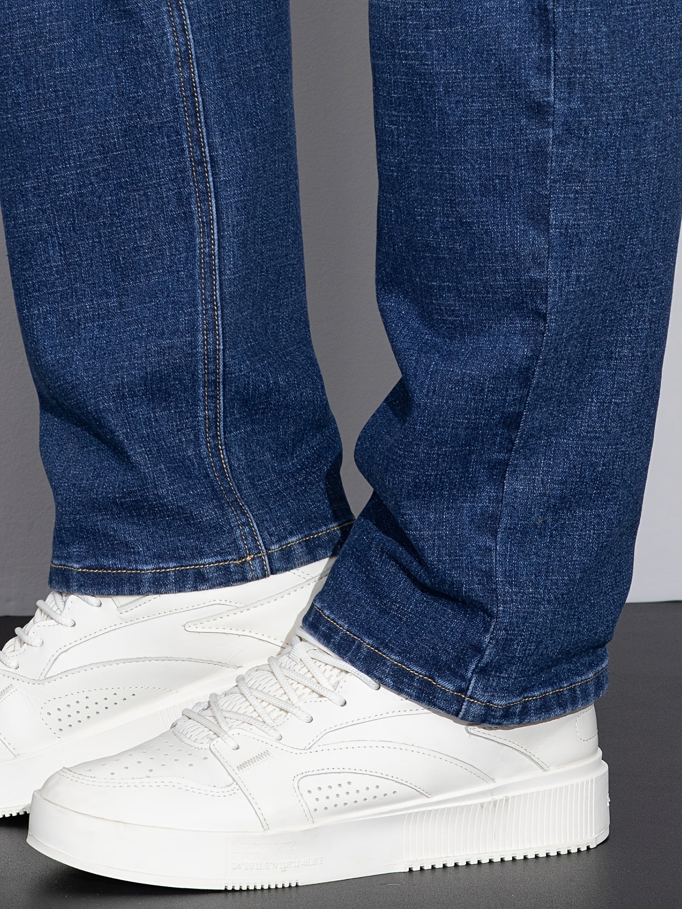 Men's straight-leg stretch denim jeans — additional view