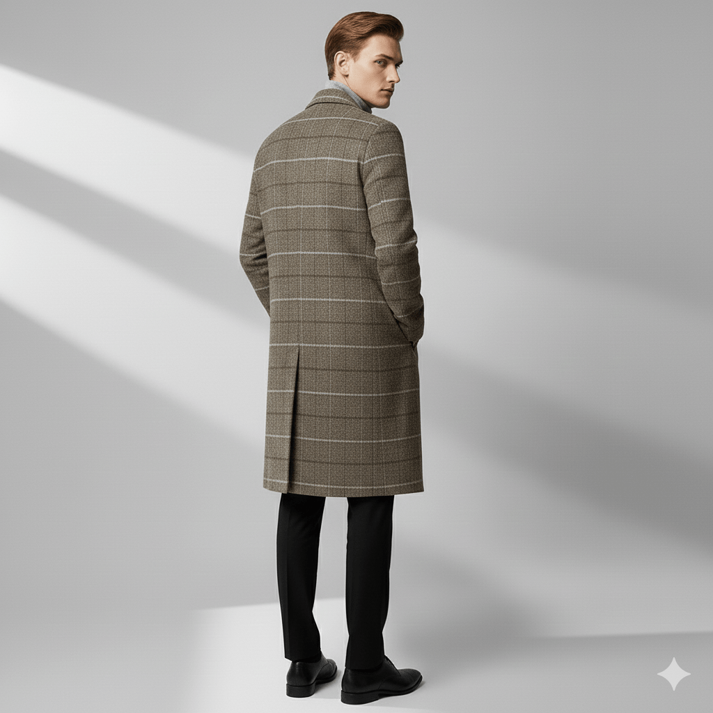 Braxton | Windowpane Wool Winter Coat