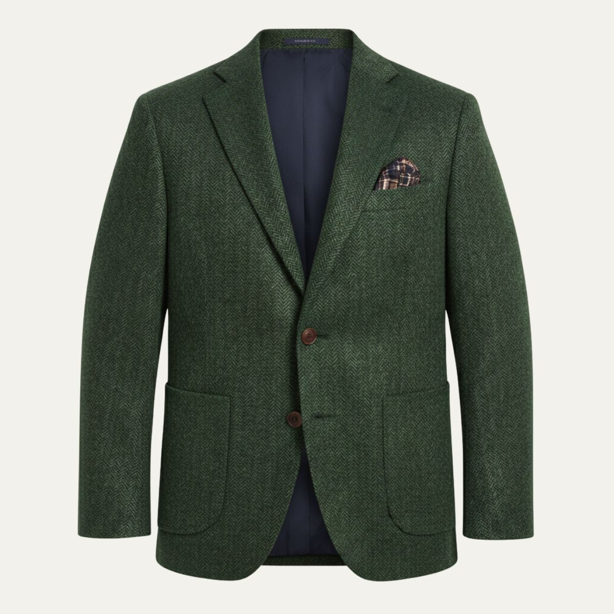 Men's single-breasted herringbone blazer — additional view