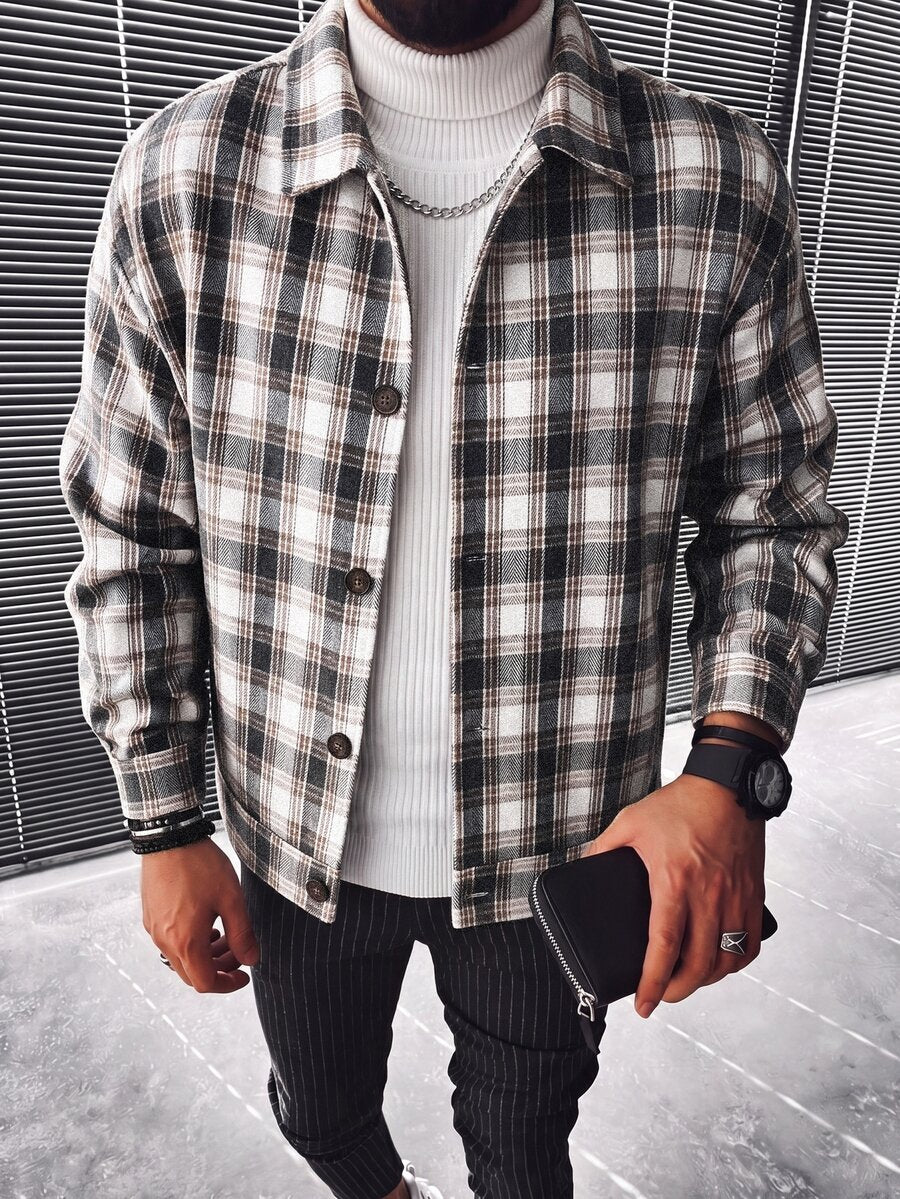 Men's single-breasted wool overcoat — additional view