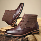 Men's classic wingtip leather boots — additional view