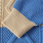 Men's color block cable knit sweater — additional view