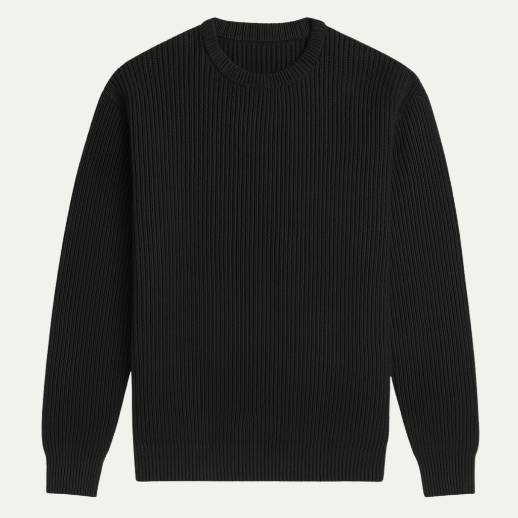 Men's ribbed crew neck pullover — additional view