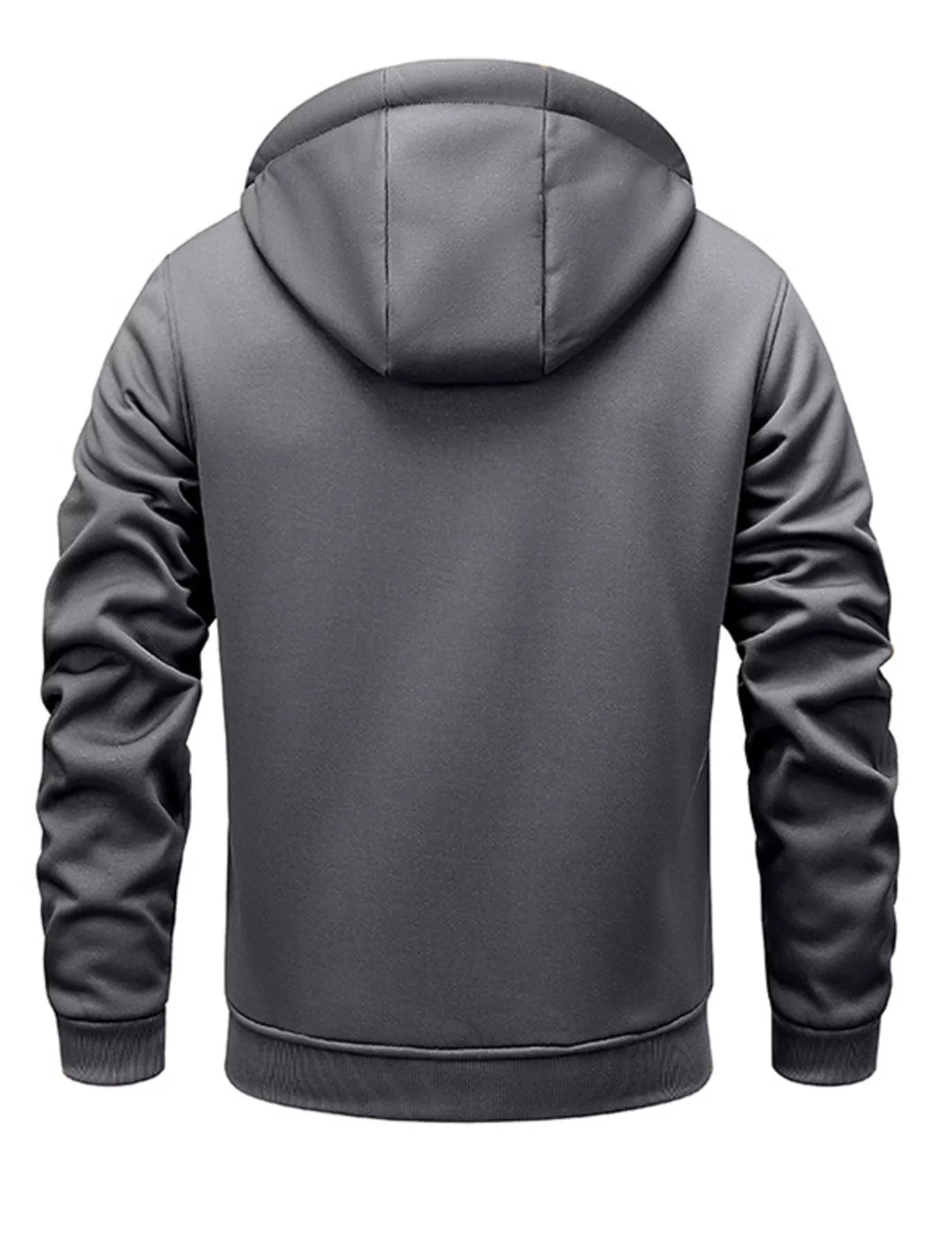 Men's zip-up fleece-lined hoodie — alternate view