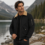Men's sherpa-lined bomber jacket — additional view