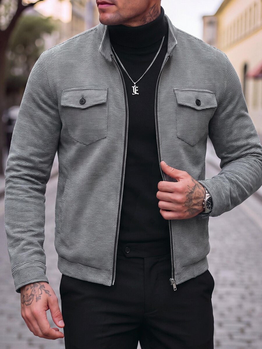 Men's teddy fleece cropped coat — additional view