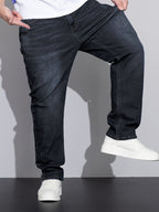 Men's straight-leg stretch denim jeans — additional view
