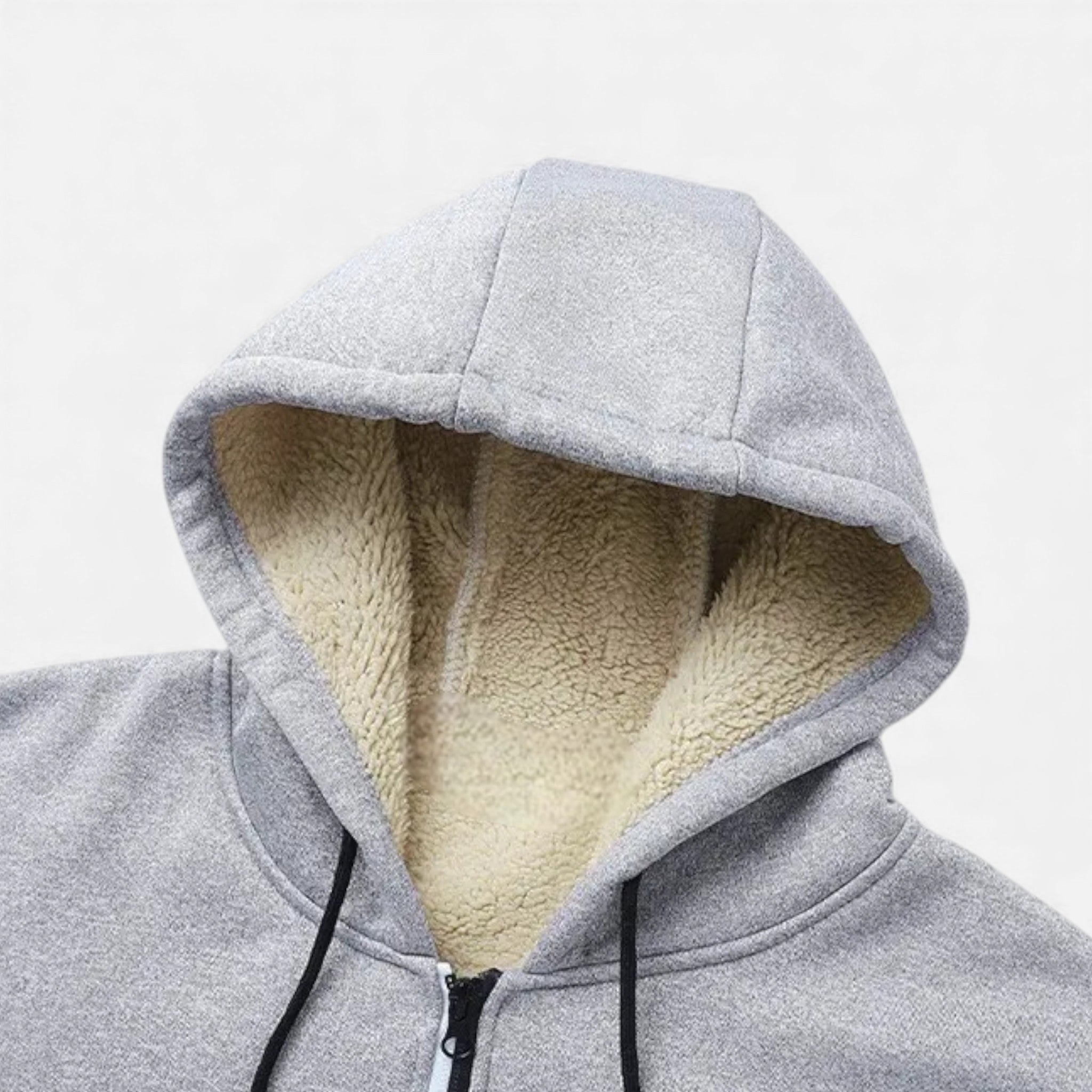 Men's fleece-lined winter hoodie jacket — additional view