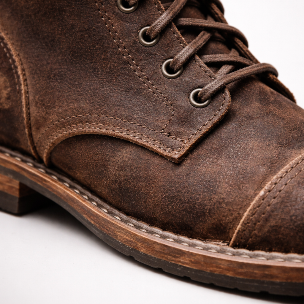 Men's leather lace-up combat boots — additional view