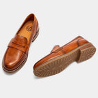 Men's cushioned leather driving loafers — alternate view