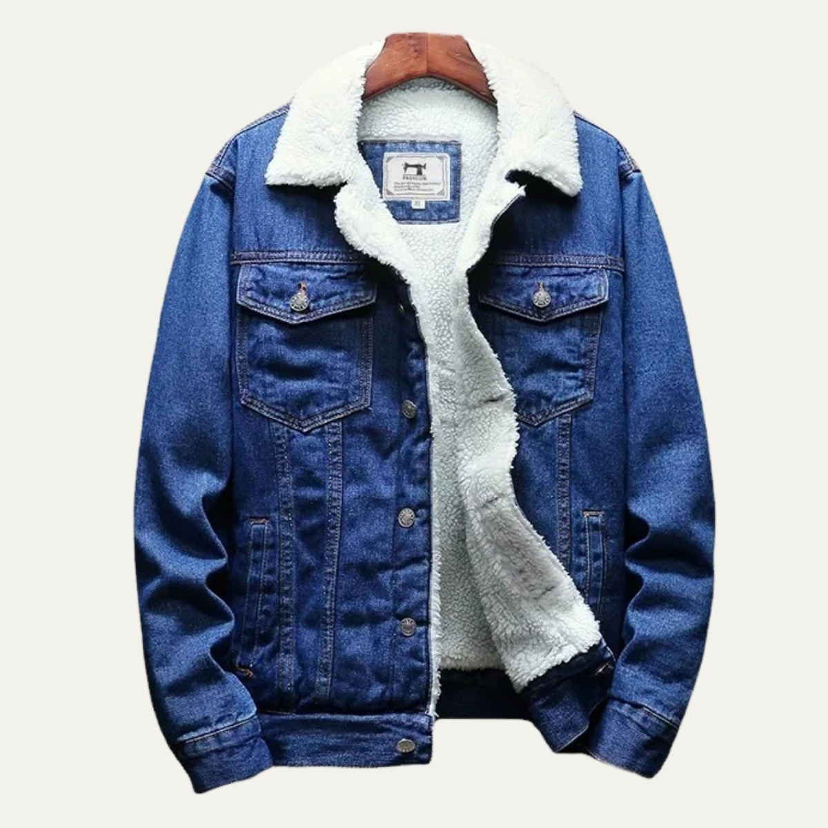 Men's fleece-lined classic denim jacket — additional view