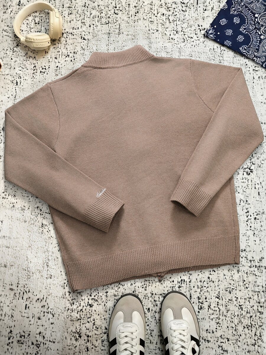 Men's color block ribbed cardigan — additional view