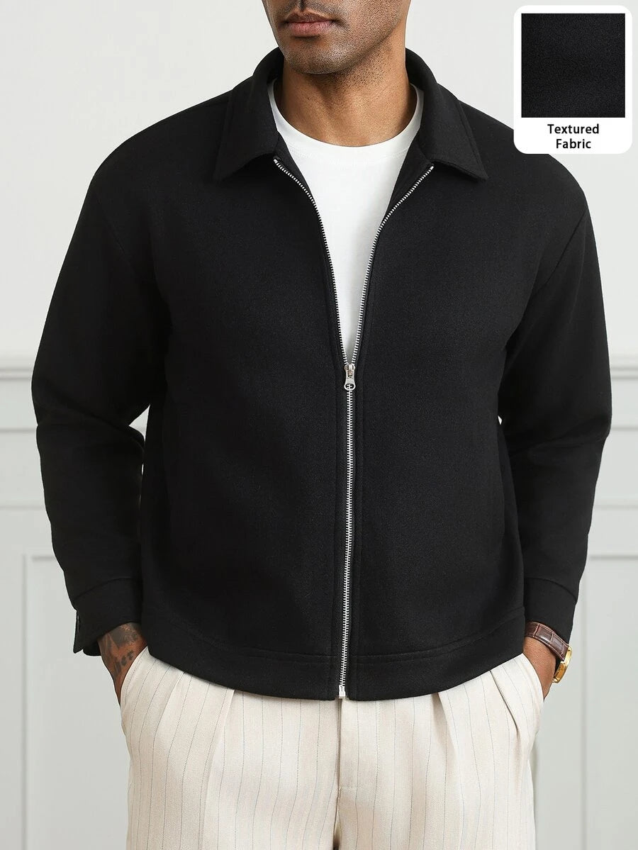 Men's single-breasted wool overcoat — additional view