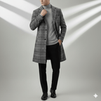 Braxton | Windowpane Wool Winter Coat
