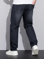 Men's straight-leg stretch denim jeans — additional view