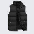 Men's stitched padded puffer vest in black — additional view
