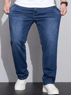 Men's straight-leg stretch denim jeans — alternate view