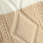 Men's color block cable knit sweater — additional view
