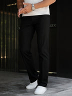 Men's straight-leg tailored pants — detail view