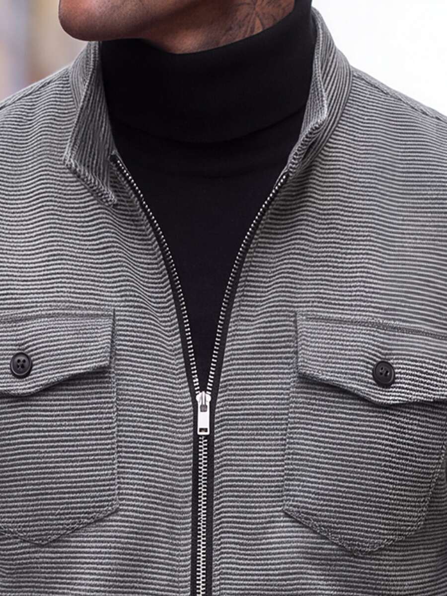 Men's teddy fleece cropped coat — additional view