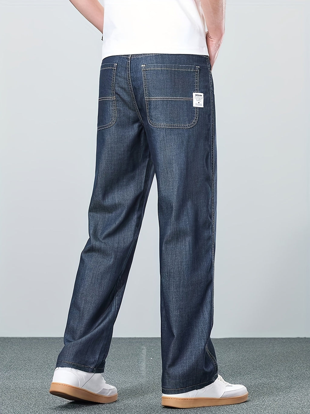 Men's straight-leg relaxed-fit jeans — additional view