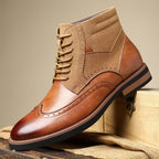 Men's classic wingtip leather boots — additional view
