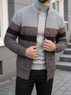 Men's color block ribbed cardigan — additional view