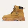 Men's fur-lined insulated snow boots in khaki