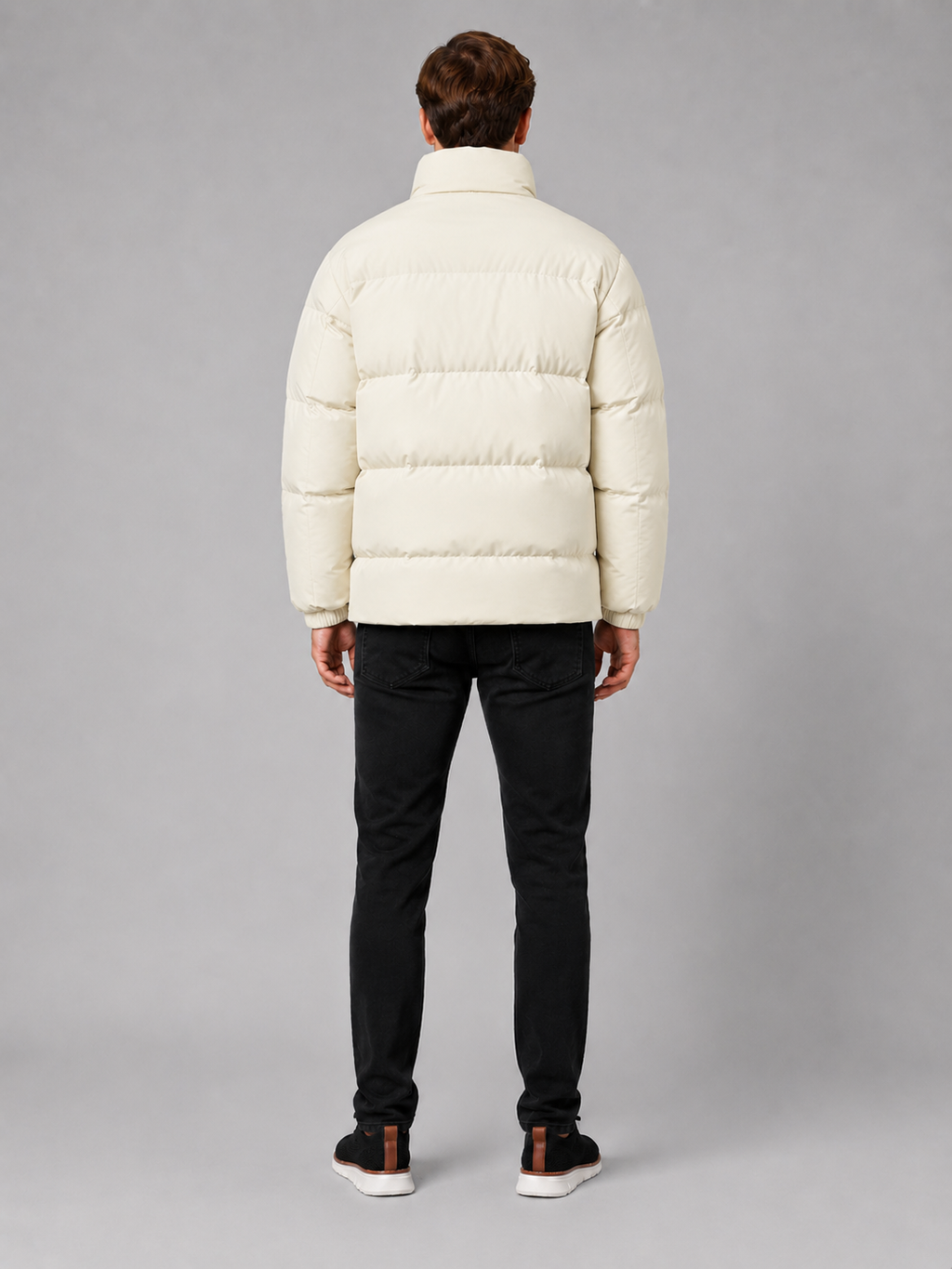 Men's stand-collar thermal puffer jacket — additional view