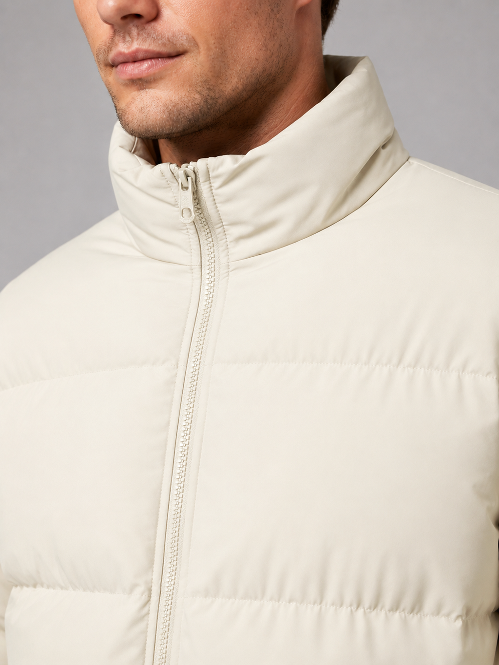 Men's stand-collar thermal puffer jacket — additional view