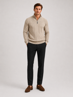 Men's jacquard quarter-zip sweater — additional view