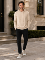 Men's hooded knit pullover sweater — additional view