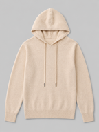 Men's hooded knit pullover sweater — alternate view
