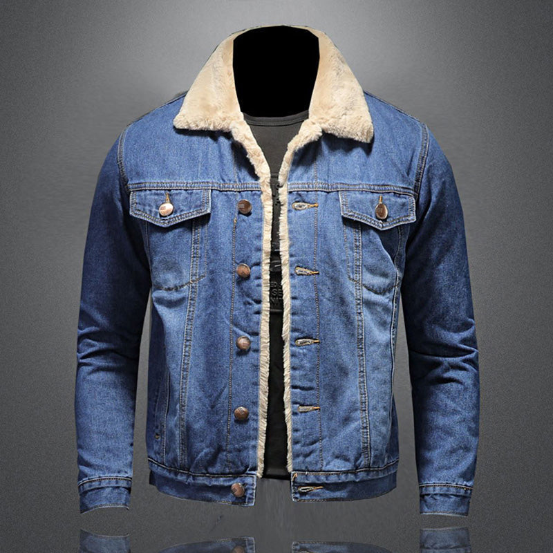Men's classic denim jacket in blue