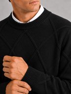 Men's cable-knit crew neck pullover — additional view