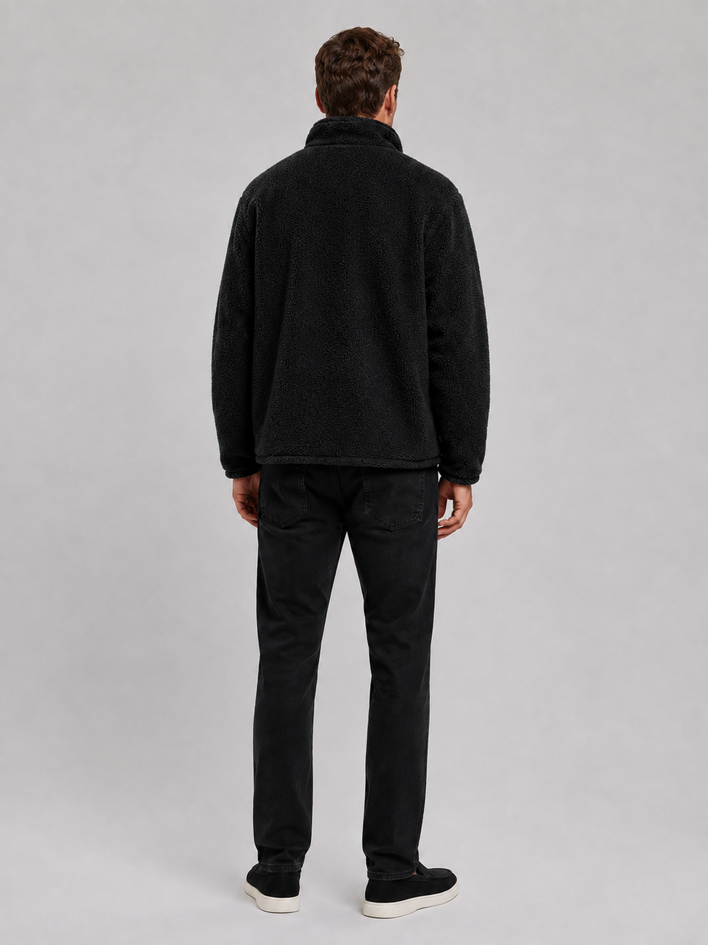 Men's zip-up stand-collar jacket — additional view