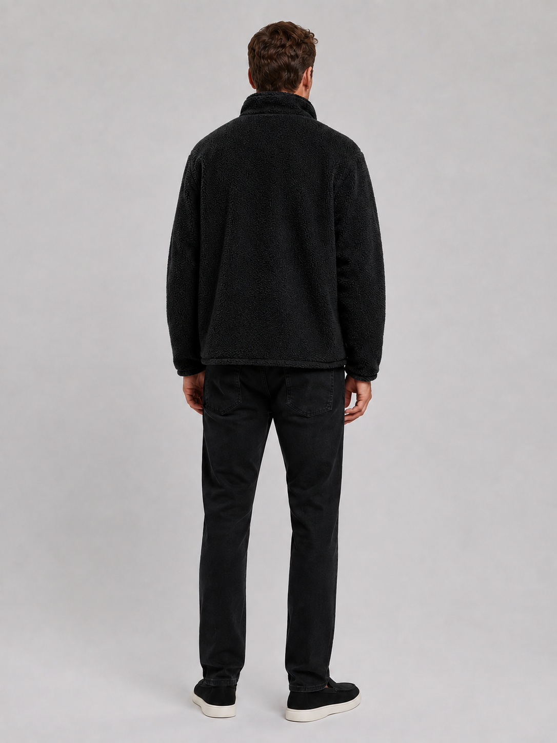 Men's zip-up stand-collar jacket — additional view